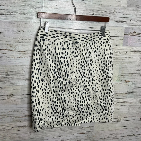 Banana republic white black pencil  skirt size 6 - Picture 1 of 6
